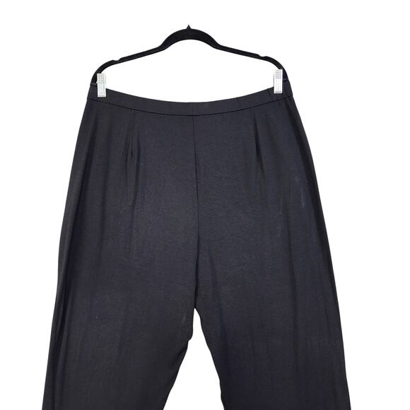 Eileen Fisher Womens System Viscose Jersey Easy Size Large Black Ankle Slouchy - Picture 5 of 12
